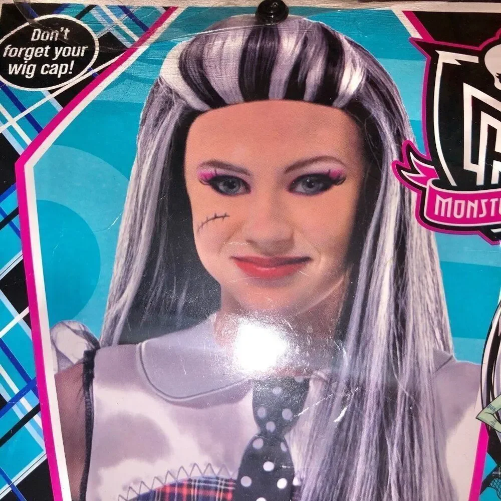 Monster High Frankie Stein Child Halloween Wig Halloween Party Costume USA